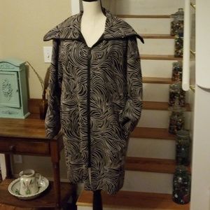 Mycra Pac Reversible Raincoat Black/Brown Swirl O/P